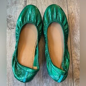 Tieks Emerald Patent Flats